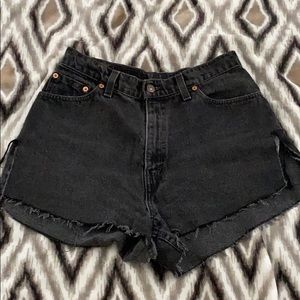 Levi 512 High Waisted Denim Shorts